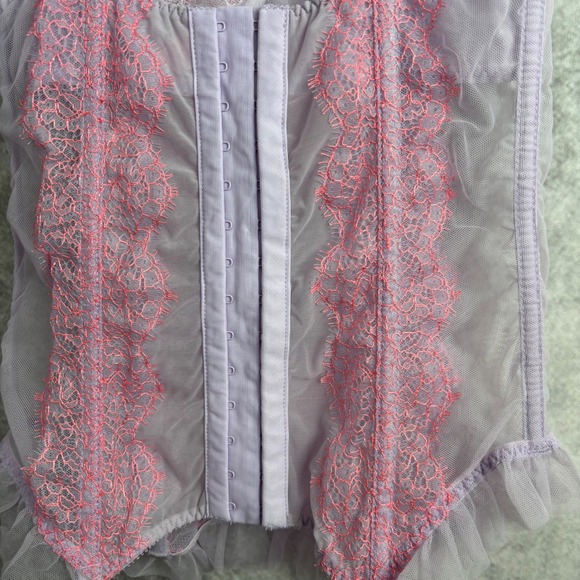 Victoria's Secret Lavender Pink Lace Corset Bustier Bra‎ Top 34A - Picture 6 of 9